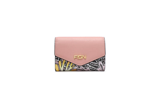 Jayde Fish PVC with Woven Short Wallet