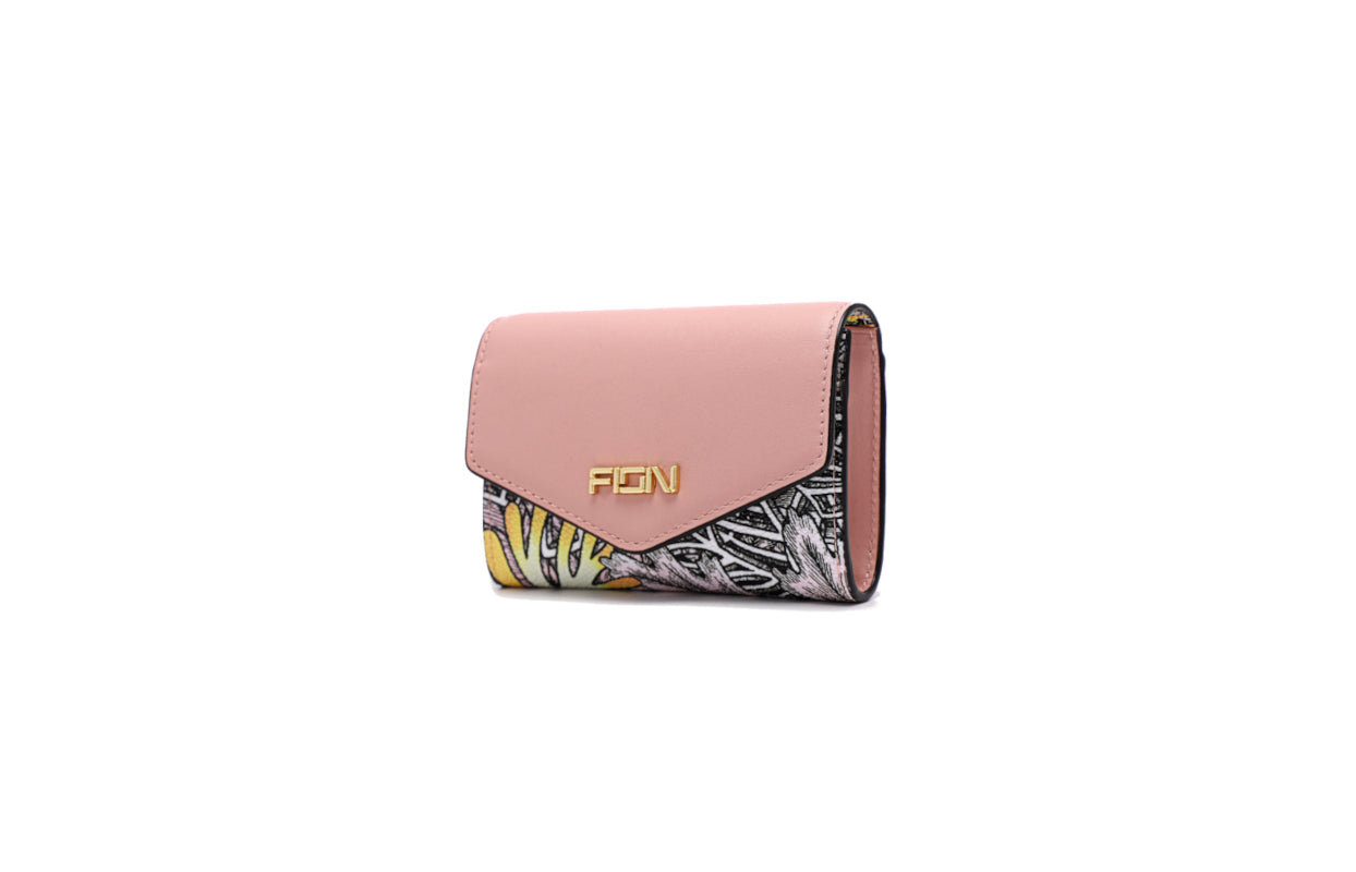 Jayde Fish PVC with Woven Short Wallet