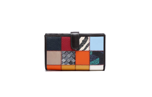 Patchwork Leather Short Wallet