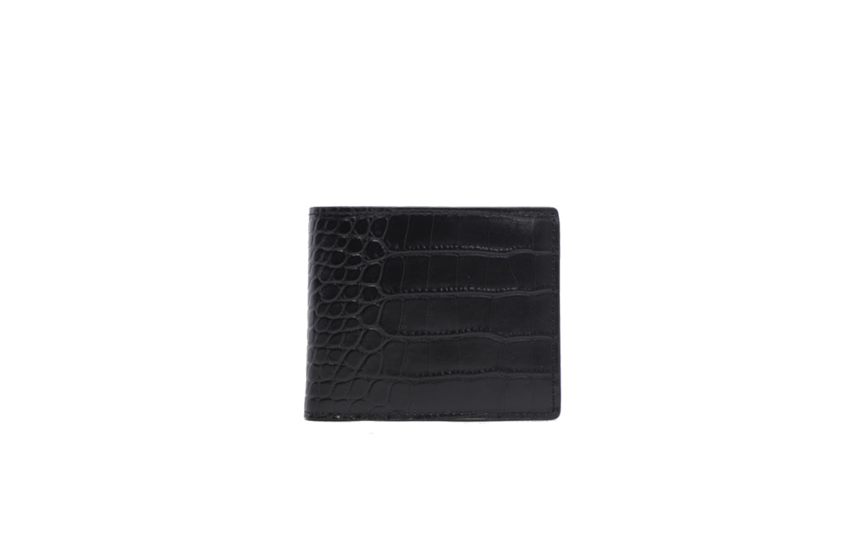 Dark Light Leather Short Wallet