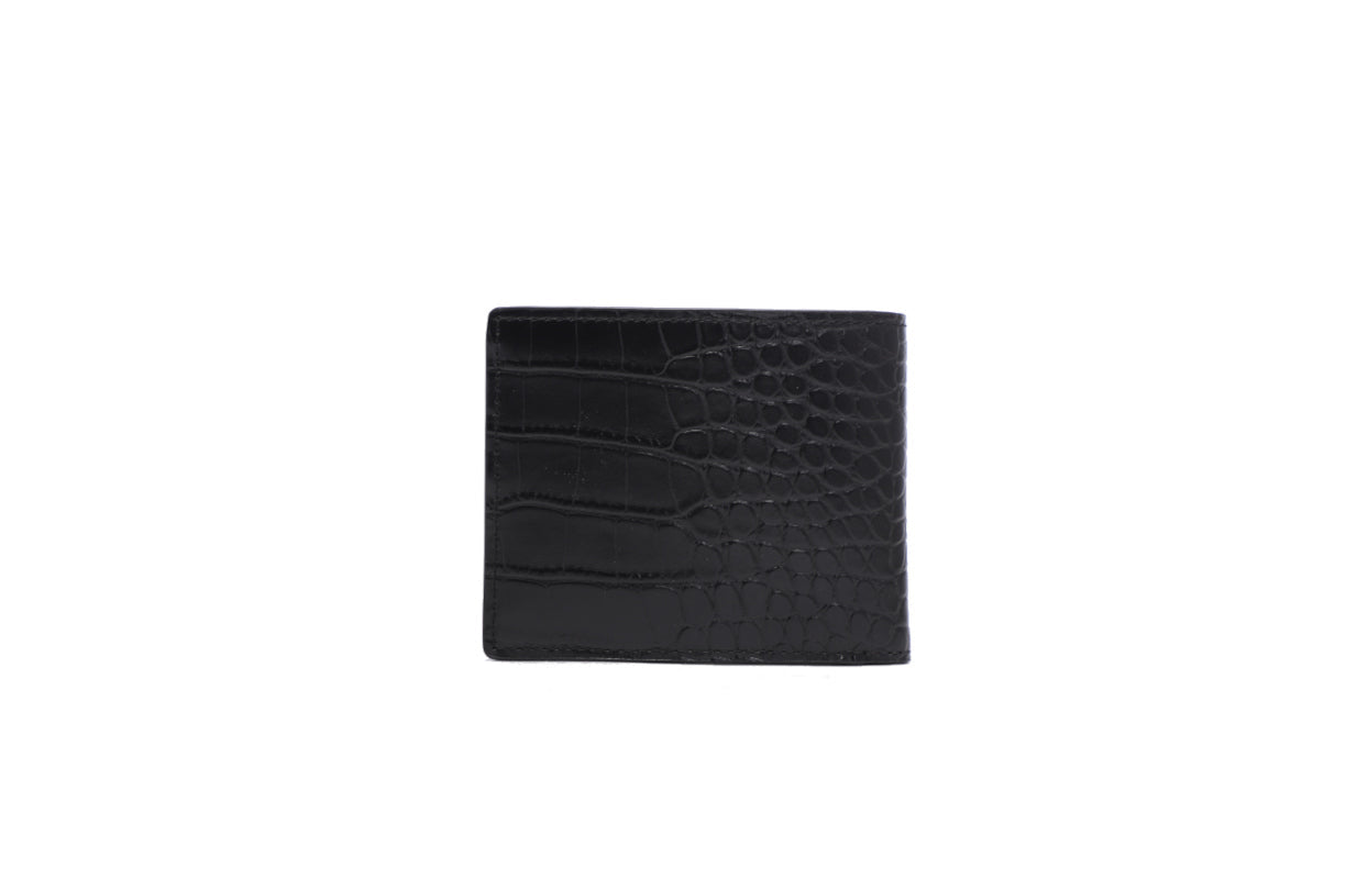Dark Light Leather Short Wallet