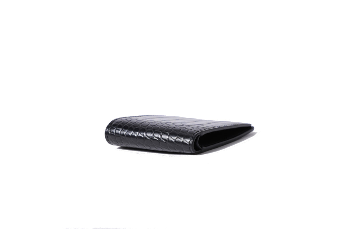 Dark Light Leather Short Wallet