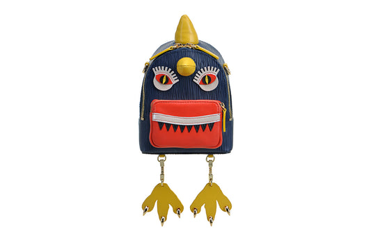 Little Mons Jacquard with Leather Backpack