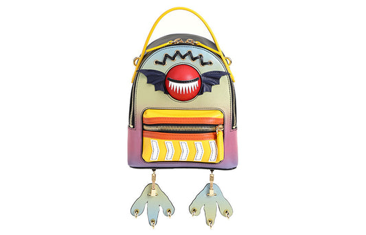 Little Mons Jacquard with Leather Backpack-Medium